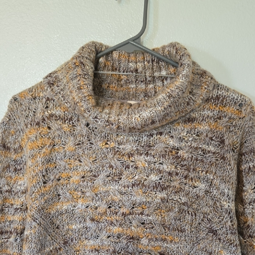 Ruff Hewn | Brown & Gold Turtleneck Sweater Size XL